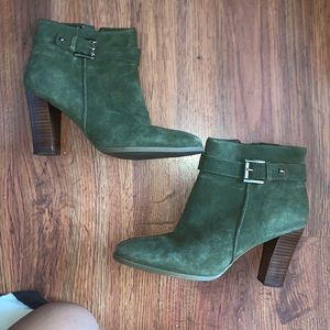 Tommy Hilfiger Green Suede Boots